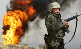 Oil Fires Burn In Iraq