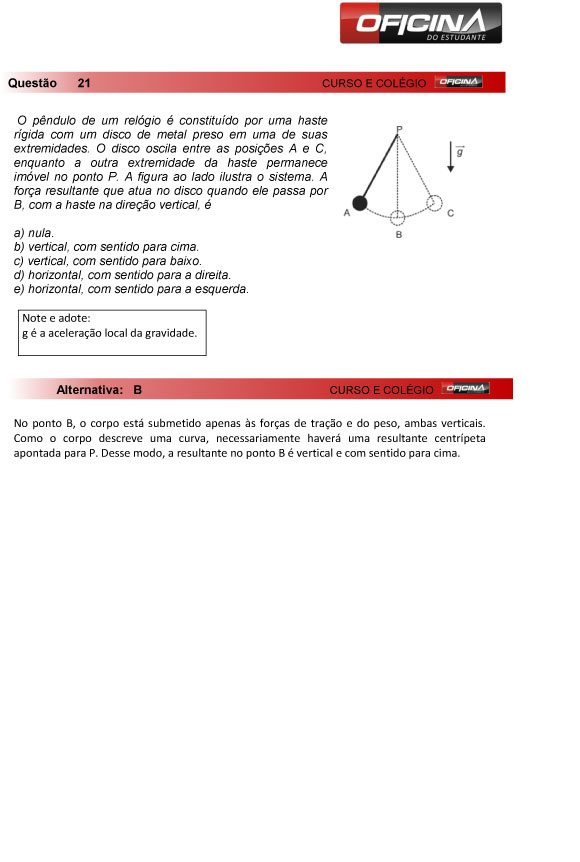 Fuvest 2013: correção da questão 21 da primeria fase do vestibular