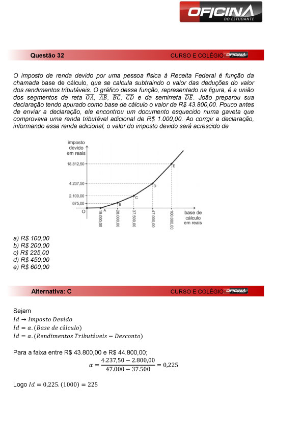 Fuvest 2013: correção da questão 32 da primeria fase do vestibular