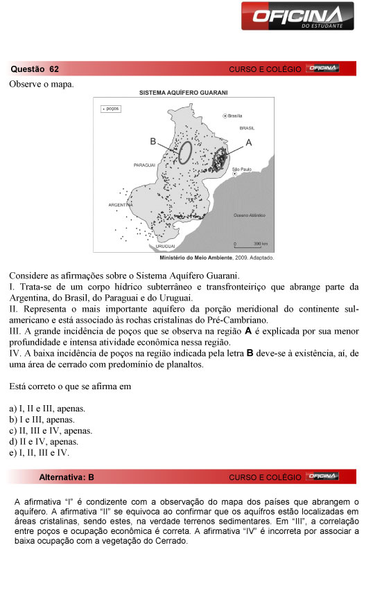 Fuvest 2013: correção da questão 62 da primeria fase do vestibular