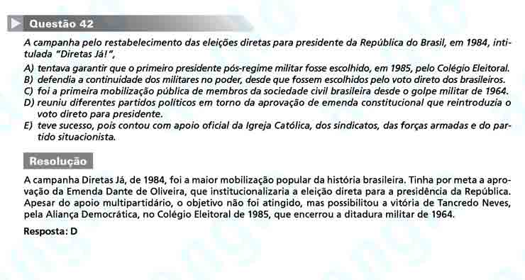 Unesp 2011: Questão 42 – Primeira fase