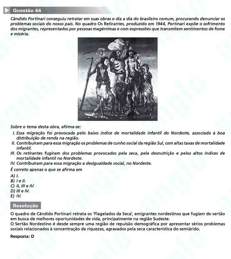 Unesp 2011: Questão 44 – Primeira fase
