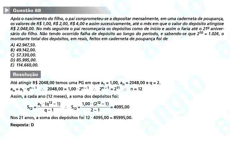 Unesp 2011: Questão 88 – Primeira fase