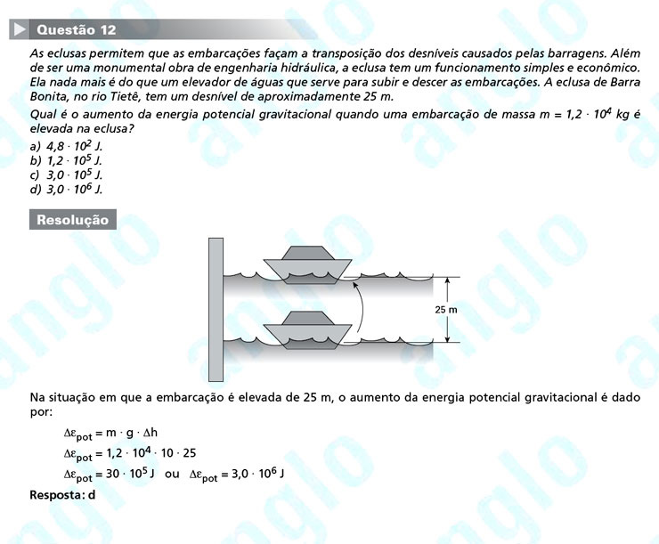Primeira fase Unicamp 2012: Questão 12 (prova Q e Z)