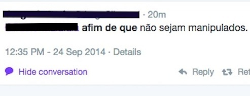 A expressão afim se refere a coisas que são semelhantes, que possuem afinidades. No caso do tweet, o correto seria usar a conjunção a fim de, que passa a ideia de finalidade, objetivo. A expressão afim se refere a coisas que são semelhantes, que possuem afinidades. No caso do tweet, o correto seria usar a conjunção a fim de, que passa a ideia de finalidade, objetivo.