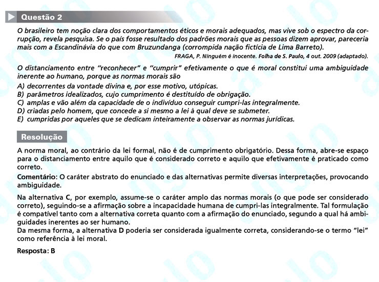 Enem 2011: Questão 2 – Ciências Humanas (prova azul)