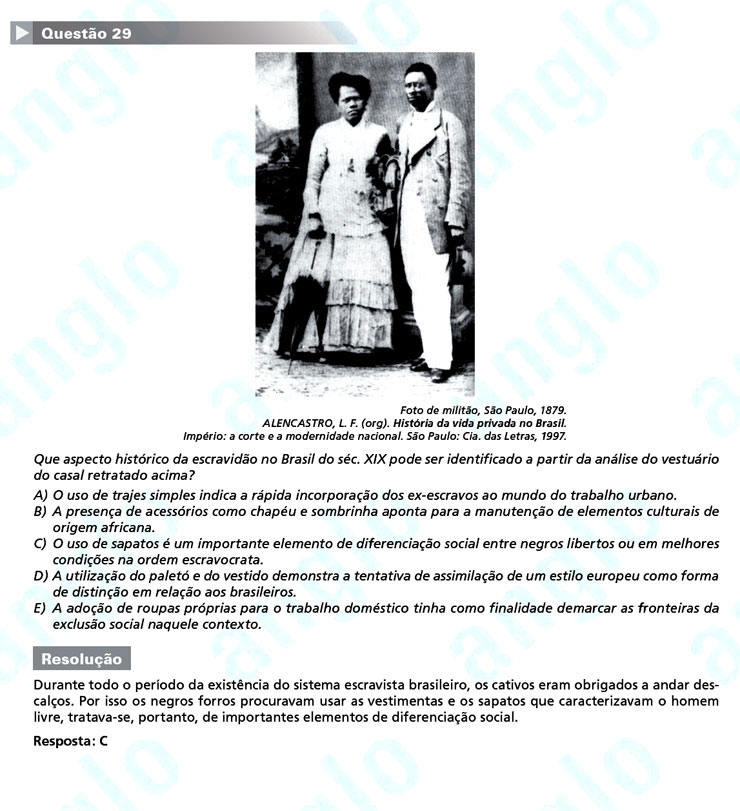 Enem 2011: Questão 29 – Ciências Humanas (prova azul)