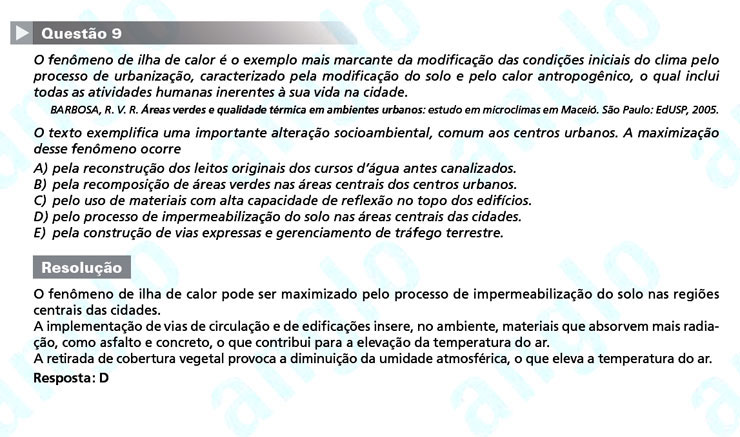 Enem 2011: Questão 9 – Ciências Humanas (prova azul)