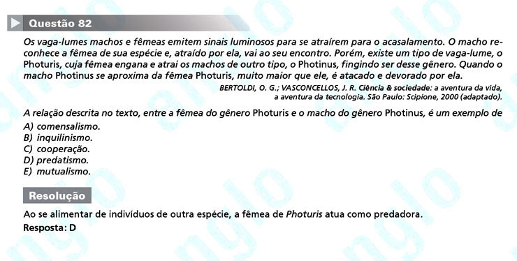 Enem 2011: Questão 82- Ciências da Natureza (prova azul)