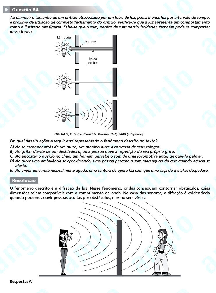 Enem 2011: Questão 84- Ciências da Natureza (prova azul)