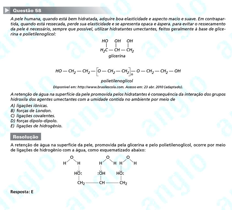 Enem 2011: Questão 58 – Ciências da Natureza (prova azul)