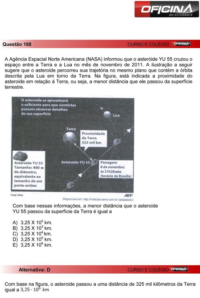 Enem 2012: correção da questão 168