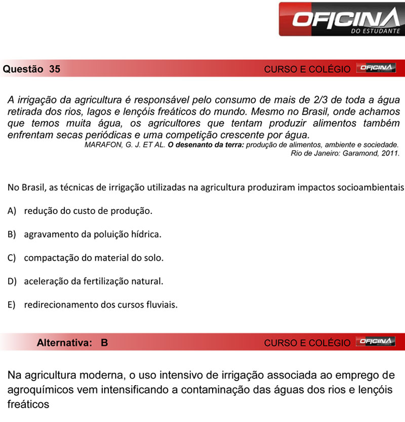 Enem 2012: correção da questão 35