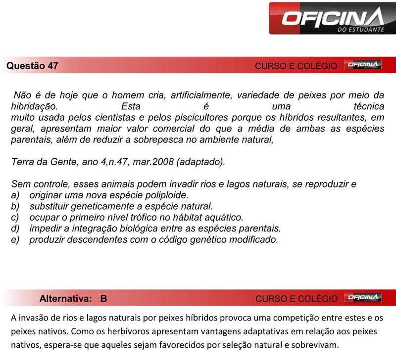 Enem 2012: correção da questão 47