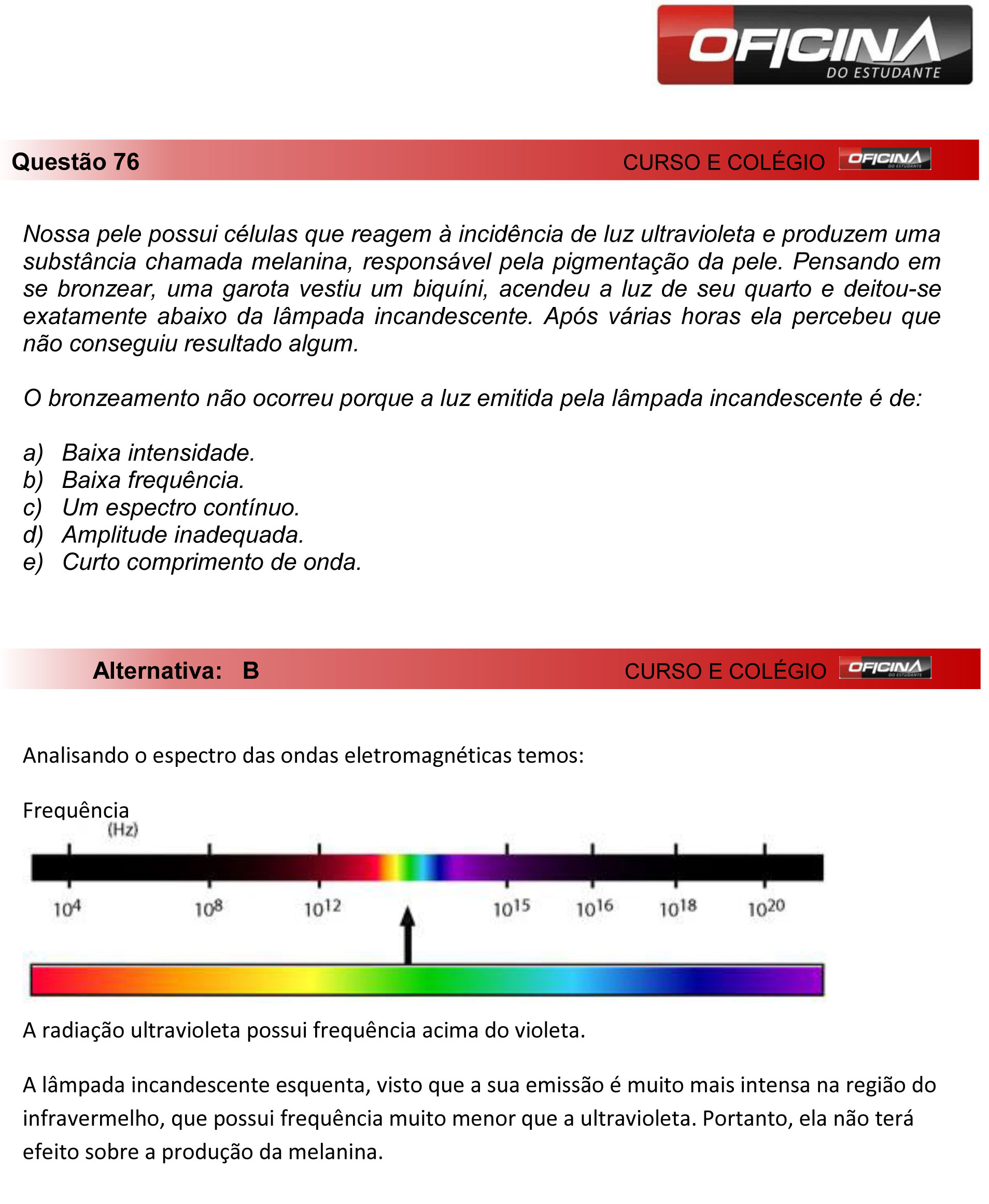 Enem 2012: correção da questão 76