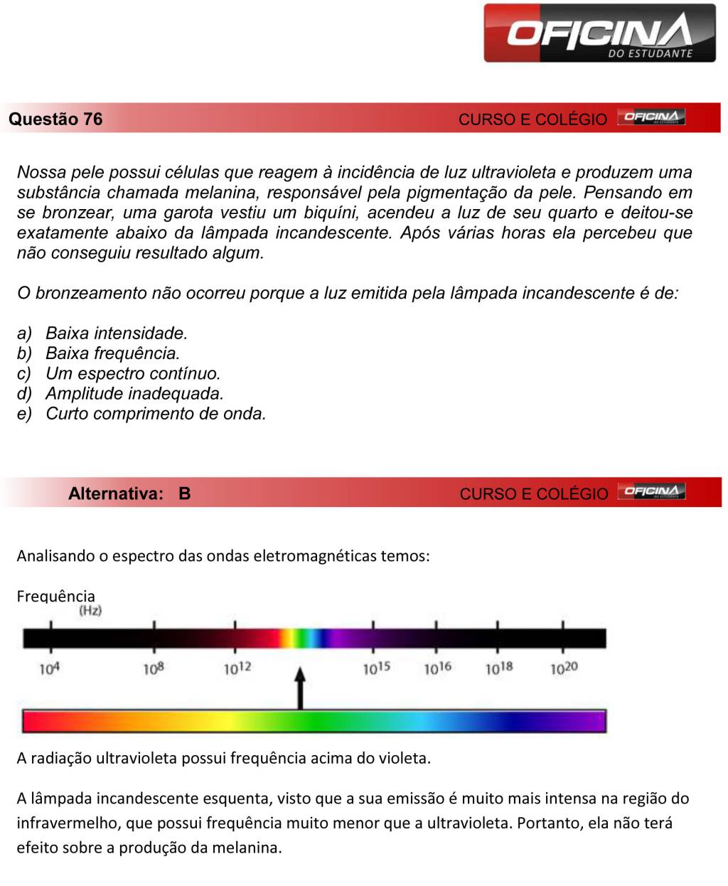 Enem 2012: correção da questão 76