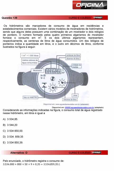 Enem 2012: correção da questão 139