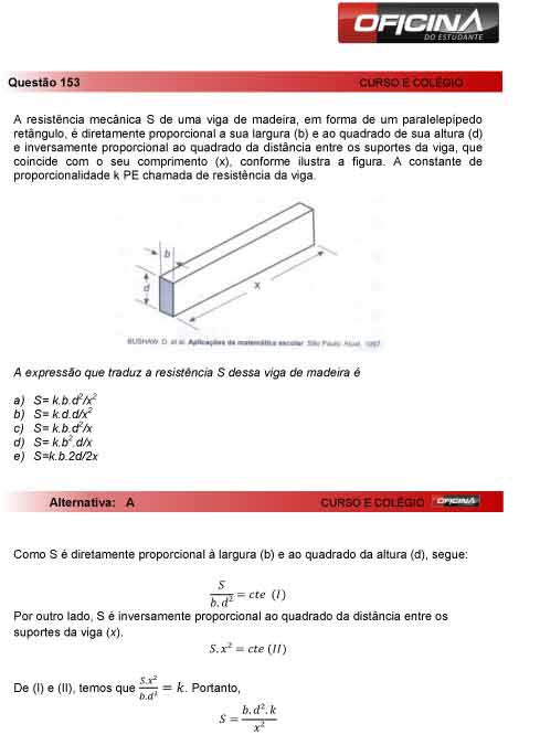 Enem 2012: correção da questão 153