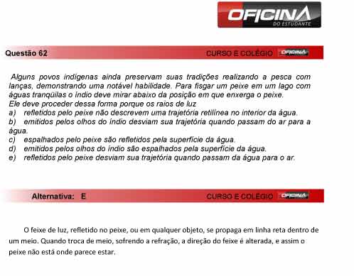 Enem 2012: correção da questão 62