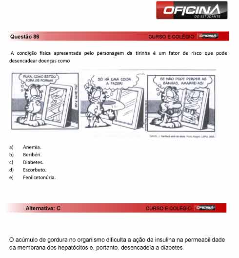 Enem 2012: correção da questão 86