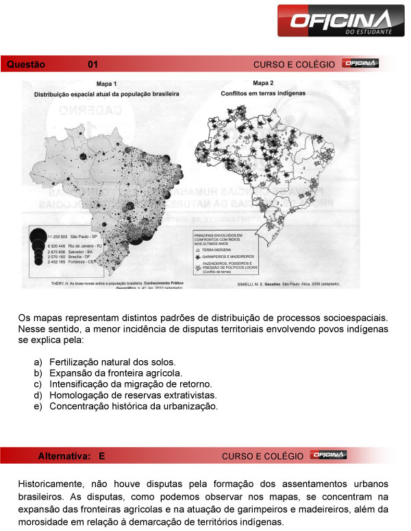 Enem 2013: correção da questão 1 – Ciências Humanas