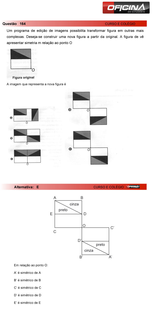 Enem 2013 – Correção da questão 164 – Matemática