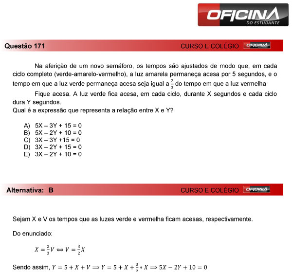 Enem 2013 – Correção da questão 171 – Matemática