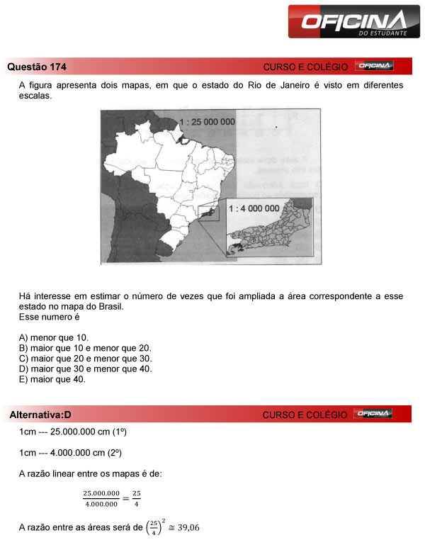 Enem 2013 – Correção da questão 174 – Matemática