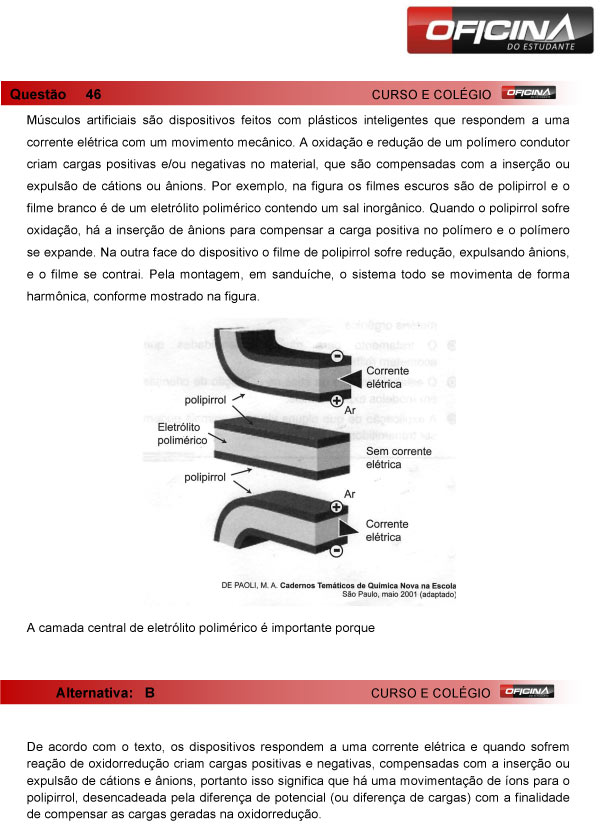 Enem 2013 – Correção da questão 46 – Ciências da Natureza