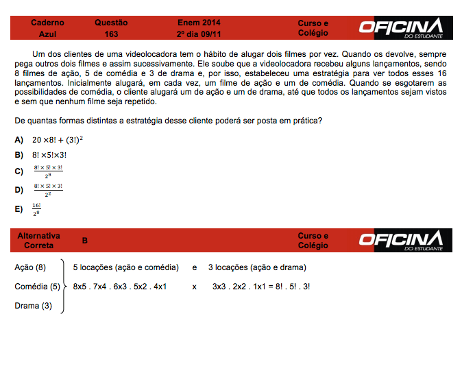 Enem 2014: correção da questão 163