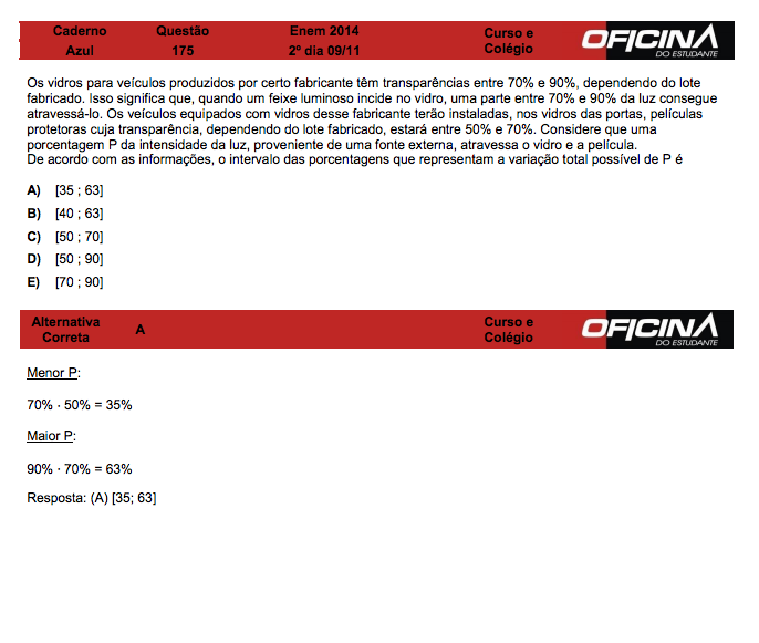 Enem 2014: correção da questão 175