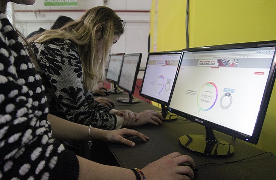 Durante os três dias do evento, os estudantes puderam fazer o Máquina Profissional, o teste profissional do Guia do Estudante