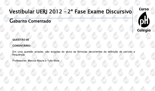 Uerj 2012 – Física (questão 5)