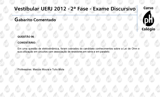 Uerj 2012 – Física (questão 6)