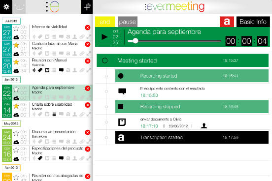 Bastante útil para administrar reuniões e conferências, o Evermeeting permite que você crie notas compartilhadas em tempo real e adicione a elas fotos ou qualquer outro tipo de material. Todo o conteúdo pode ser armazenado em nuvem, economizando espaço no smartphone e garantindo que ele possa ser acessado de qualquer dispositivo. Até o momento, o app está disponível apenas para iOS. (Imagem: Reprodução)