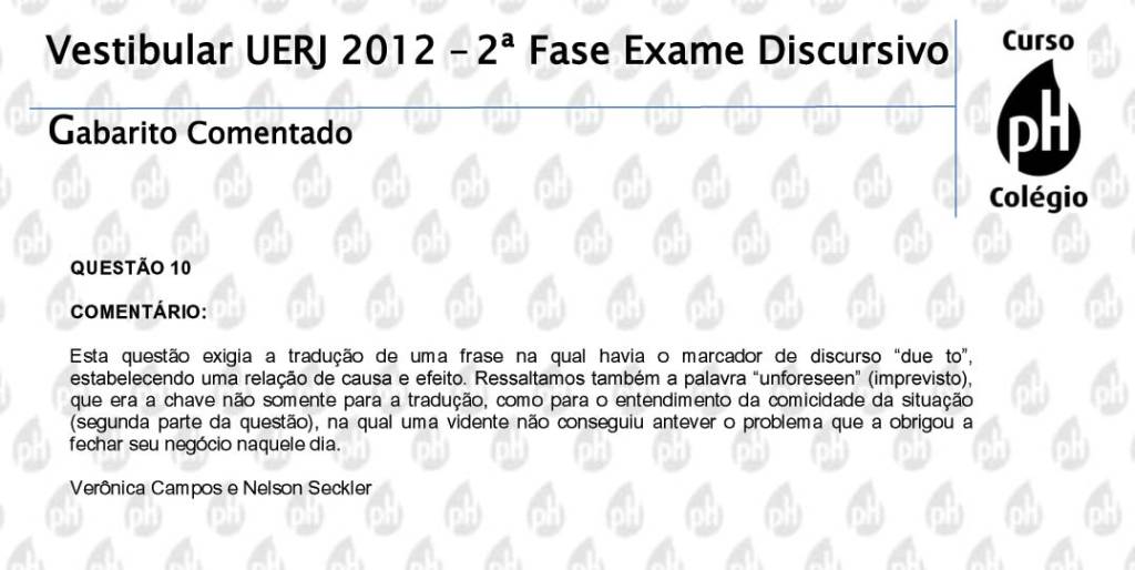 Uerj 2012 – Inglês (questão 10)