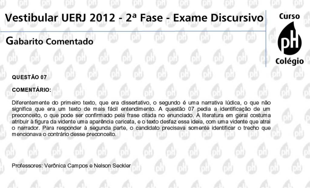 Uerj 2012 – Inglês (questão 7)