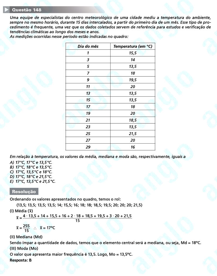 Enem 2011: Questão 148 – Matemática (prova amarela)