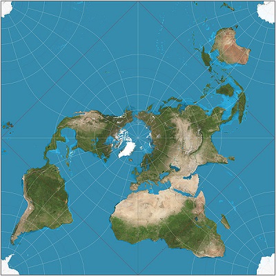 A distor&ccedil;&atilde;o que um mapa vai mostrar varia de acordo com o objetivo dele. De forma geral, uma proje&ccedil;&atilde;o cartogr&aacute;fica &eacute; usada para preservar corretamente as informa&ccedil;&otilde;es que s&atilde;o necess&aacute;rias para o uso daquele mapa em si. &Eacute; por isso que existem muitos tipos de proje&ccedil;&otilde;es, cada um mais indicado para determinado uso. (Foto: Wikimedia Commons)