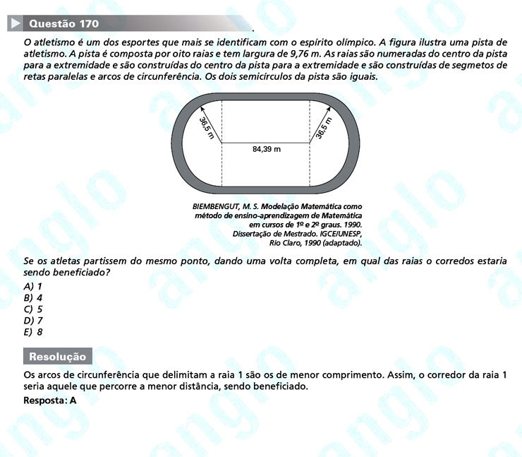 Enem 2011: Questão 170 – Matemática (prova amarela)