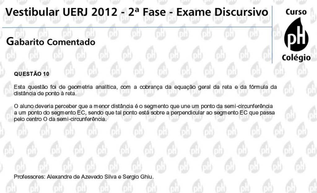 Uerj 2012 – Matemática (questão 10)