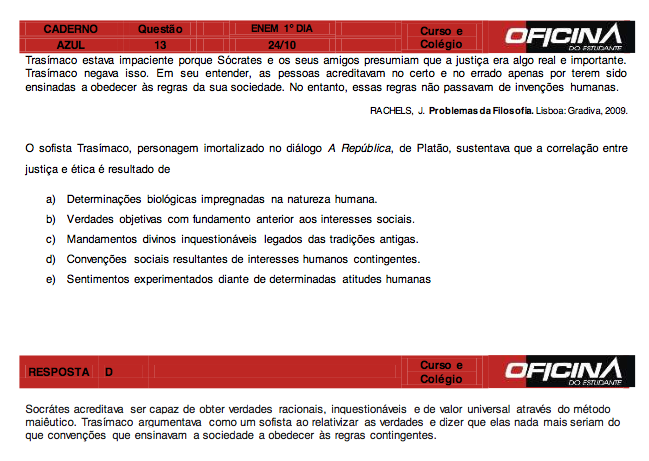 Enem 2015: correção da questão 13