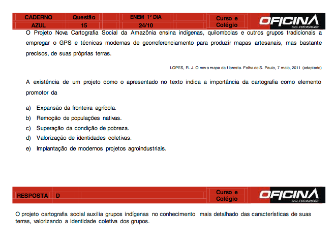 Enem 2015: correção da questão 15
