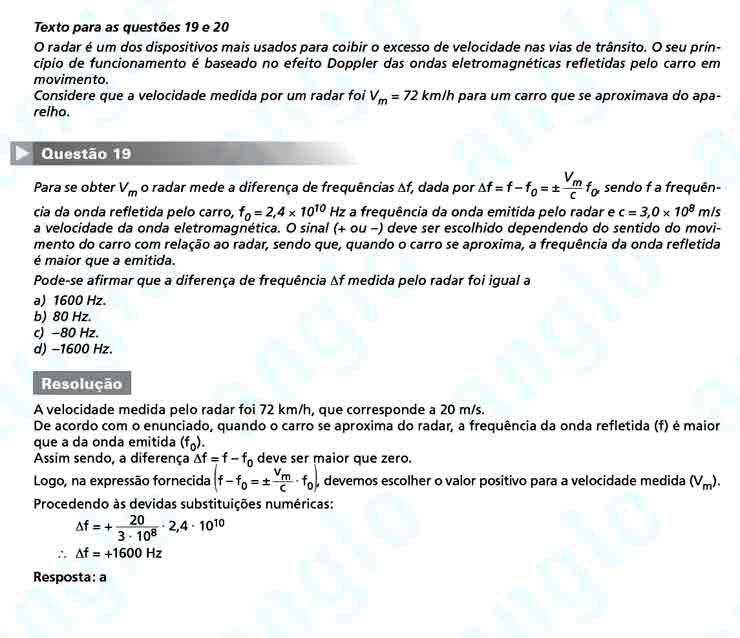 Unicamp 2011: Questão 19 – Primeira fase