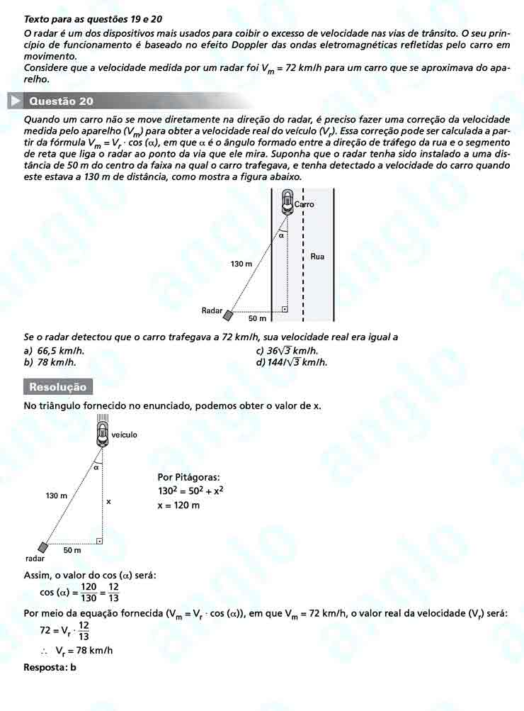 Unicamp 2011: Questão 20 – Primeira fase