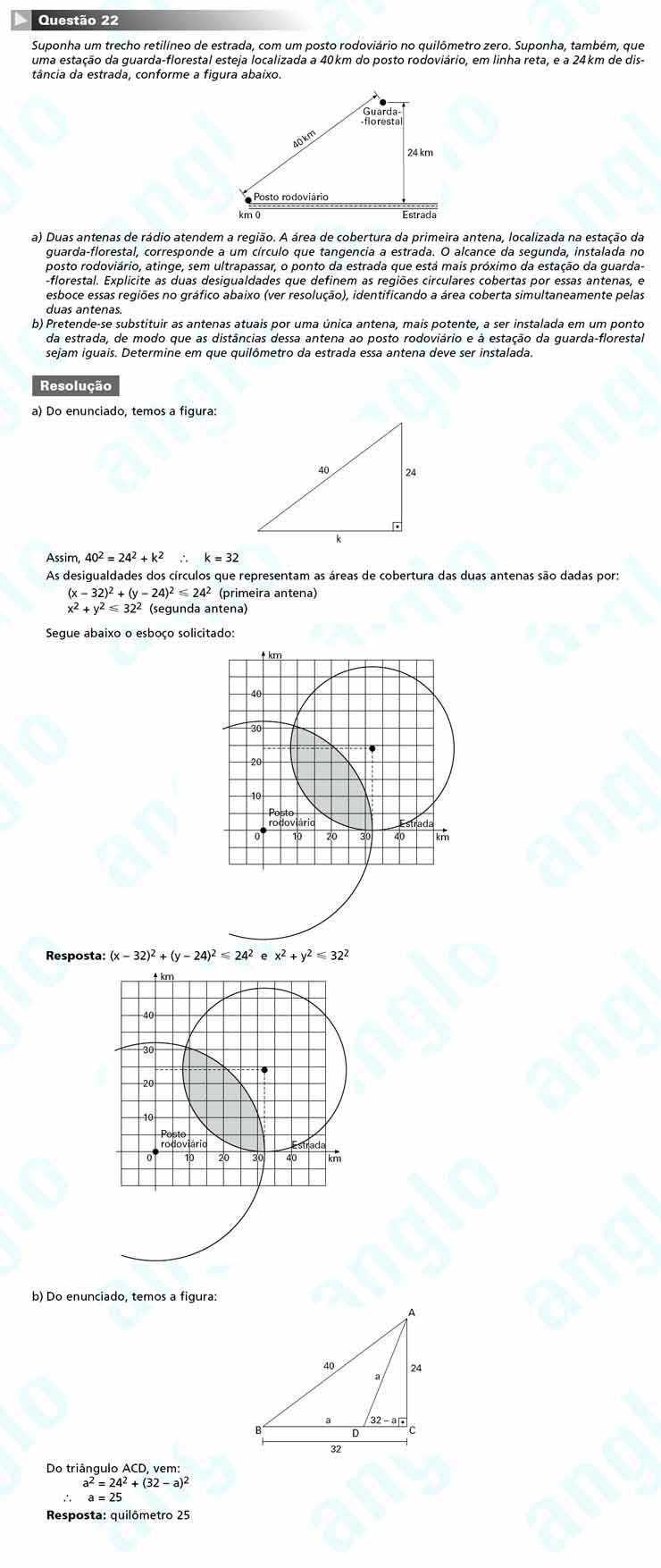 Unicamp 2011 – segunda fase: Questão 22 – Matemática