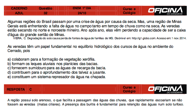 Enem 2015: correção da questão 32