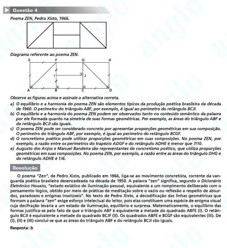 FUVEST 2011 – Primeira Fase – Questão 4