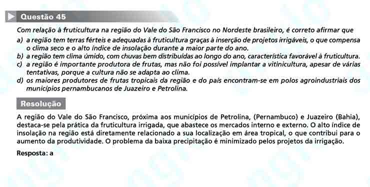 Unicamp 2011: Questão 45 – Primeira fase