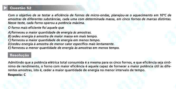 Enem 2010: Questão 52 – Ciências da Natureza (prova azul)